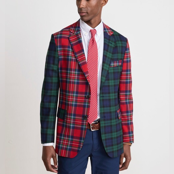 Vineyard Vines Party Tartan Wool Heritage Blazer 42R